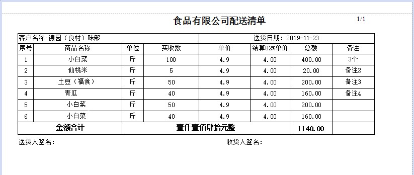 折扣配送单