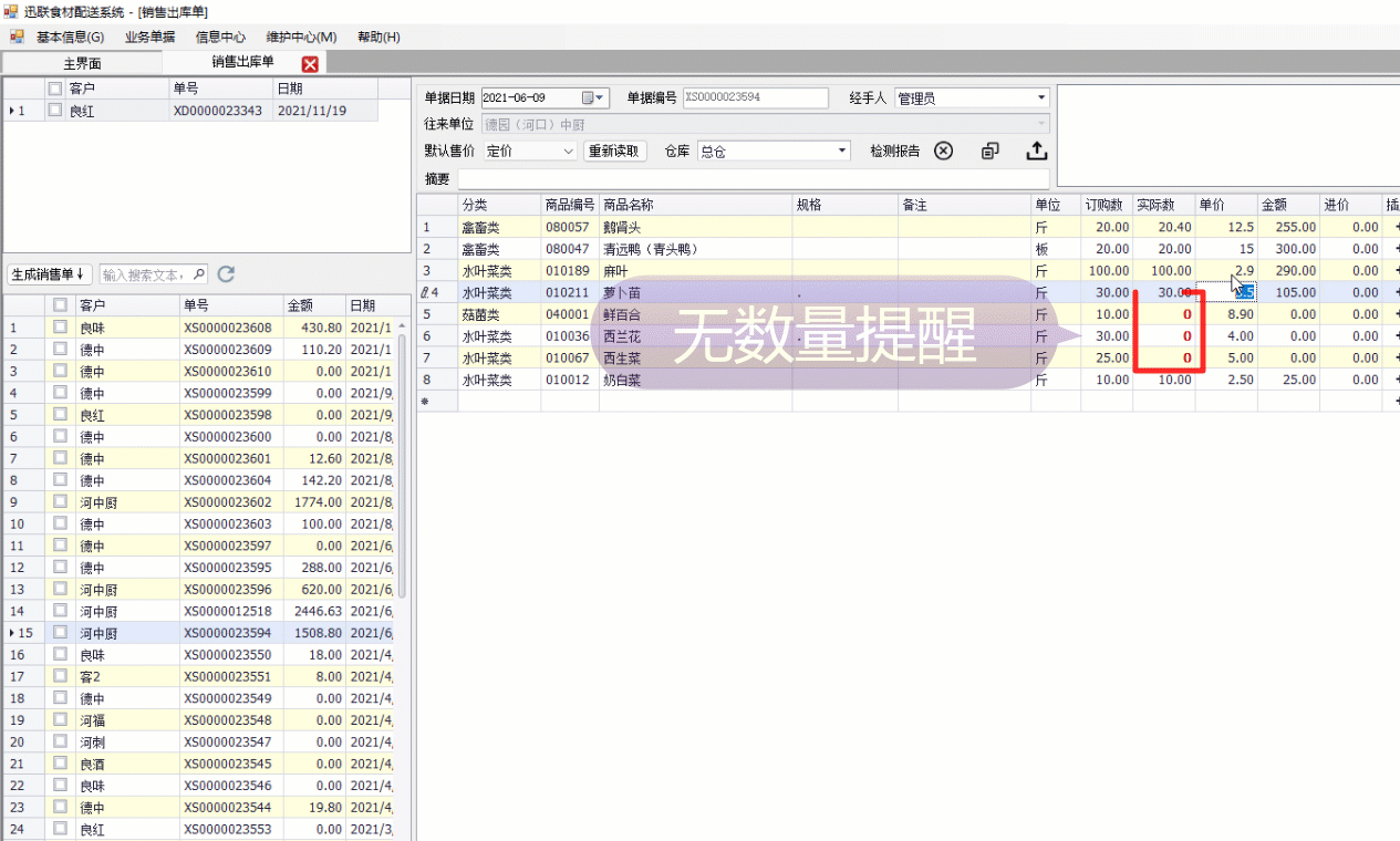 无数量提醒